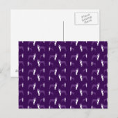 Lila Bostoner Terrier Postkarte (Vorne/Hinten)