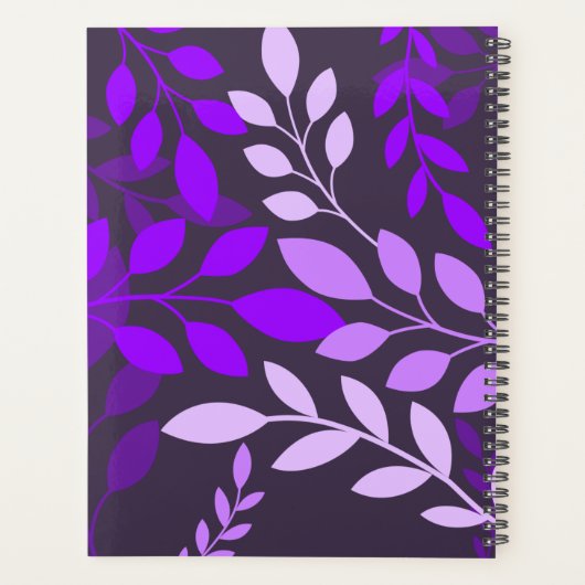 Lila botanisch mit Name Planner Planer (Rückseite)