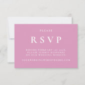 Lila botanische Elegant Wedding RSVP Card (Vorderseite)