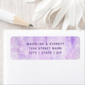 Lila Botanische Hochzeitsfeier Rücksendeadresse (Insitu)