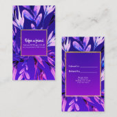 Lila Botanische Karte für Wasserfarben (Vorne/Hinten)