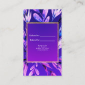 Lila Botanische Karte für Wasserfarben (Rückseite)