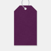 Lila botanische Kontur Elegante Hochzeit Willkomme Geschenkanhänger (Rückseite)