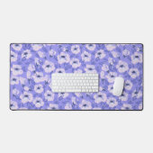 Lila botanische Schreibtischmatte (Tastatur & Maus)