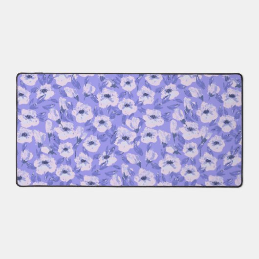 Lila botanische Schreibtischmatte (Vorderseite)