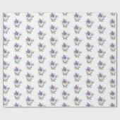 Lila botanische Wildblume Geschenkpapier (Flach)