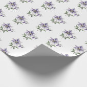 Lila botanische Wildblume Geschenkpapier (Ecke)