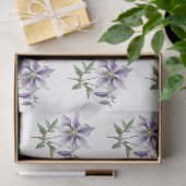 Lila botanische Wildblume Seidenpapier (Geschenk)