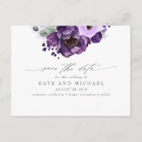 Lila Botanischer Boho Save the Date