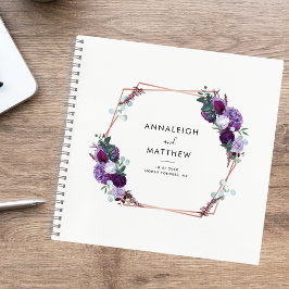 Lila botanischer Hochzeitsgast Notizblock