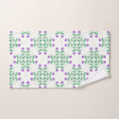 lila botanisches Badetuch Set (Handtuch)