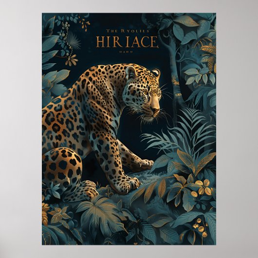 Lila botanisches Blumenposter Poster (Vorne)