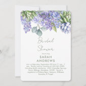 Lila botanisches Brautparty Einladung (Vorderseite)