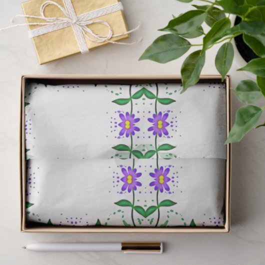 lila botanisches Gewebepapier Seidenpapier (Geschenk)