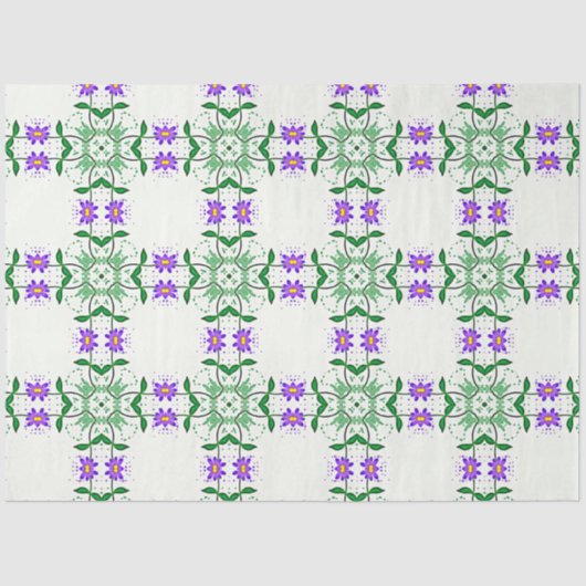 lila botanisches Gewebepapier Seidenpapier (Vorderseite)