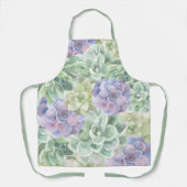 Lila botanisches grünes Wasser Schürze (Vorderseite)