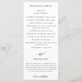 Lila Botanisches Hochzeitsprogramm für Wasserfarbe Programm (Rückseite)