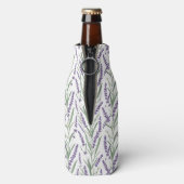 Lila botanisches Muster Flaschenkühler (Flasche Rückseite)