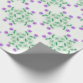 lila botanisches Packpapier (Ecke)