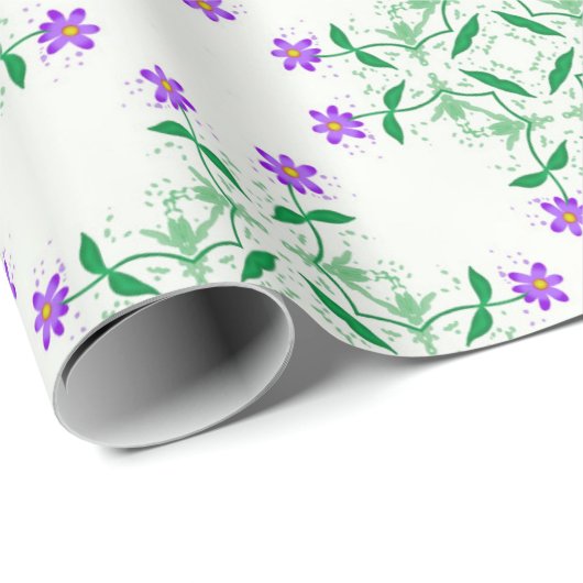 lila botanisches Packpapier (Rolleneckpunkt)