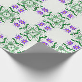 lila botanisches Packpapier (Ecke)