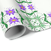 lila botanisches Packpapier (Rolleneckpunkt)