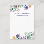 Lila botanisches Schmuckstück Visitenkarte (Vorderseite)