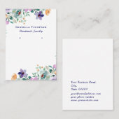 Lila botanisches Schmuckstück Visitenkarte (Vorne/Hinten)