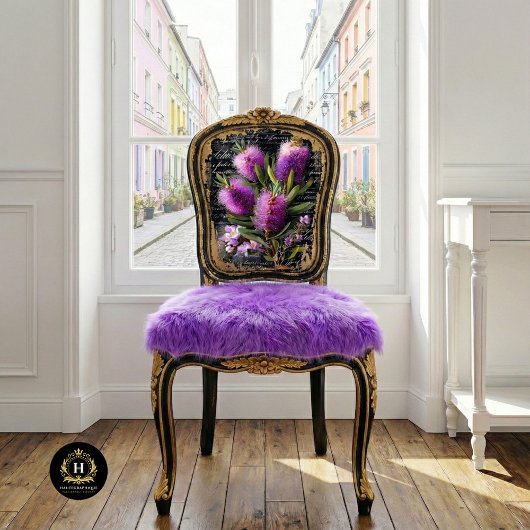 Lila Bottlebrush-Blume Seidenpapier