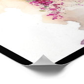 Lila Bougainvillea auf dem Wassersportzentrum Eves Poster (Ecke)
