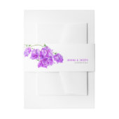 Lila Bougainvillea Botanische Aquarellfarbe Einladungsbanderole (Vorderseite Beispiel)