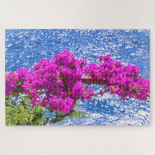 Lila Bougainvillea in Positano, Italien Puzzle