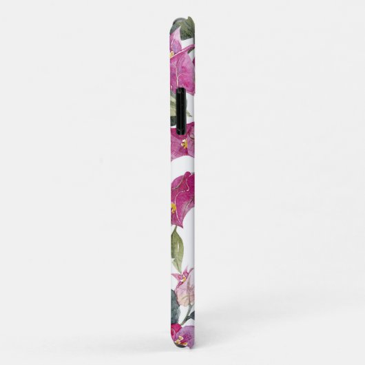 Lila Bougainvillea-Muster Case-Mate iPhone Hülle (Hinten/Rechts)