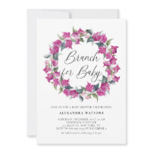 Lila Bougainvillea Wreath Babydusche Brunch