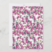 Lila Bougainvillea Wreath Brautparty Einladung (Rückseite)