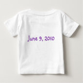 Lila Bouquet Baby T-shirt (Rückseite)