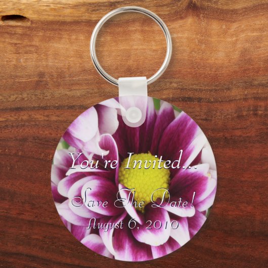 Lila Bouquet Schlüsselanhänger (Vorderseite)