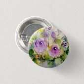 Lila Bouquet Watercolor Button (Vorne & Hinten)