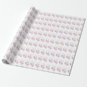 Lila Bouquet Wrapping Paper Geschenkpapier (Ungerollt)