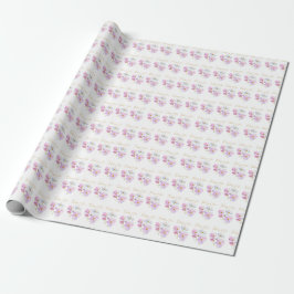 Lila Bouquet Wrapping Paper Geschenkpapier