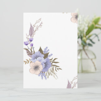 Lila Boutique-Stil floral Einladung