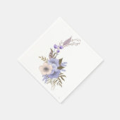 Lila Boutique-Stil floral  Serviette (Ecke)
