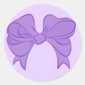Lila Bow-Aufkleber Runder Aufkleber (Vorderseite)