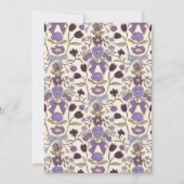 Lila Bow Baby Foto Geburtserklärung Ankündigung (Rückseite)