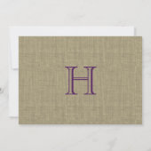 Lila Bow-Brautparty Einladung (Rückseite)