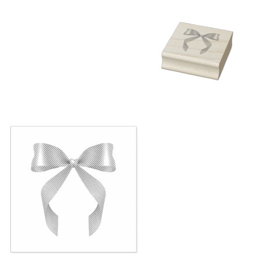 Lila Bow Coquette Design Totbeutel Gummistempel (Stempel)