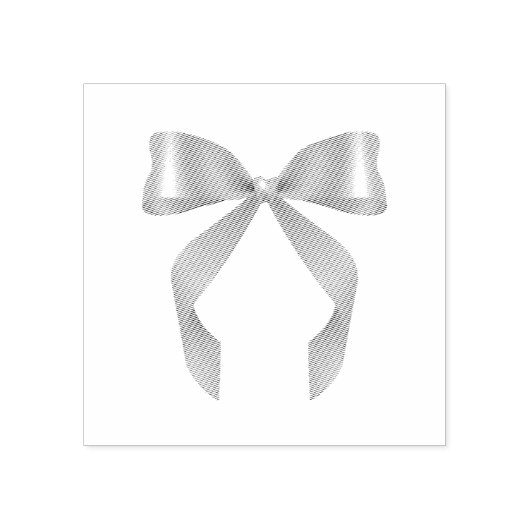 Lila Bow Coquette Design Totbeutel Gummistempel (Prägung)