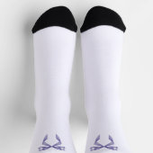 Lila Bow Coquette Design Totbeutel Socken (Oben)