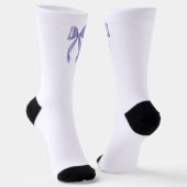Lila Bow Coquette Design Totbeutel Socken (Gewinkelt)