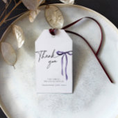 Lila Bow, der das Knot-Brautparty verbindet Danke Geschenkanhänger